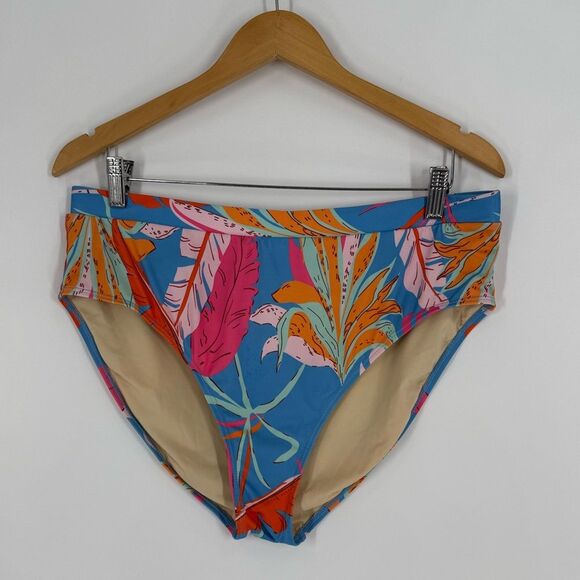 Blushing Brunette Coast On By High Waist Bottom / Underwire Top Bikini Set | XXL - Picture 4 of 9